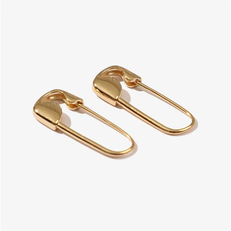 Curved Clip Earrings in Three Tones
