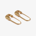 Curved Clip Earrings in Three Tones