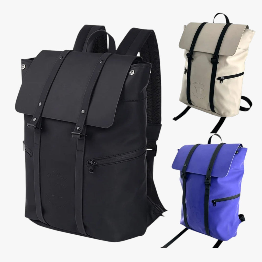 Vintage-Style Unisex Water-Resistant Laptop Backpack