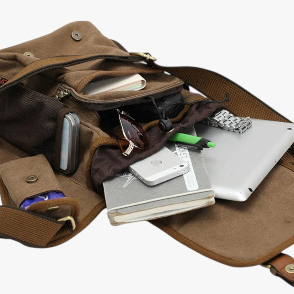 Men's Lightweight Vintage Nylon Messenger Bag