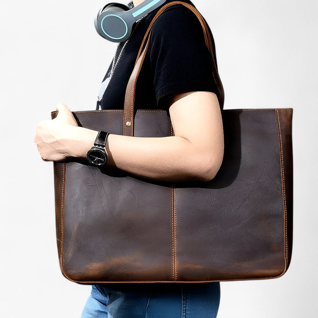 Women's Large-Capacity Vintage Leather Tote Bag