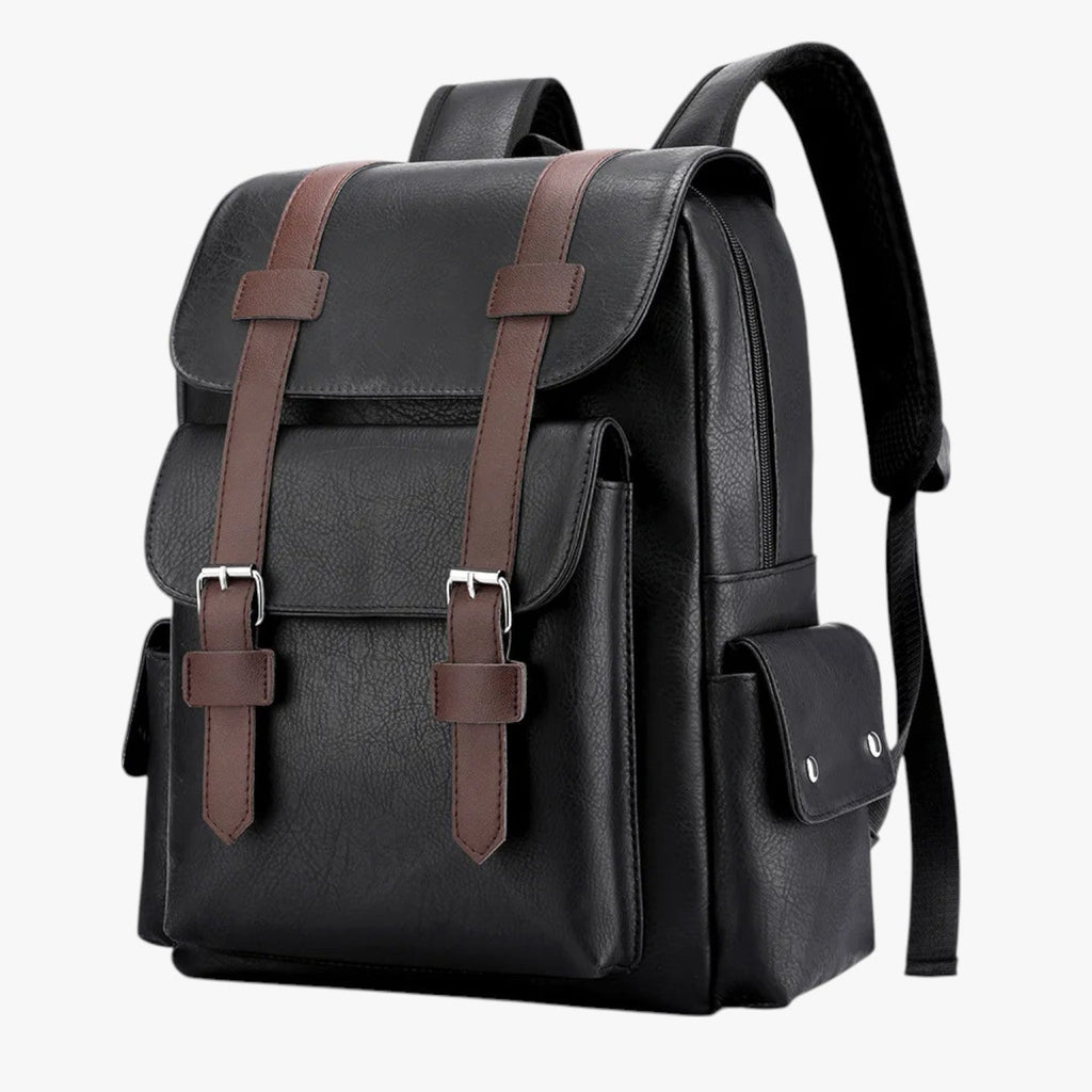 Waterafstotende PU-leren laptoprugzak voor werk en reizen