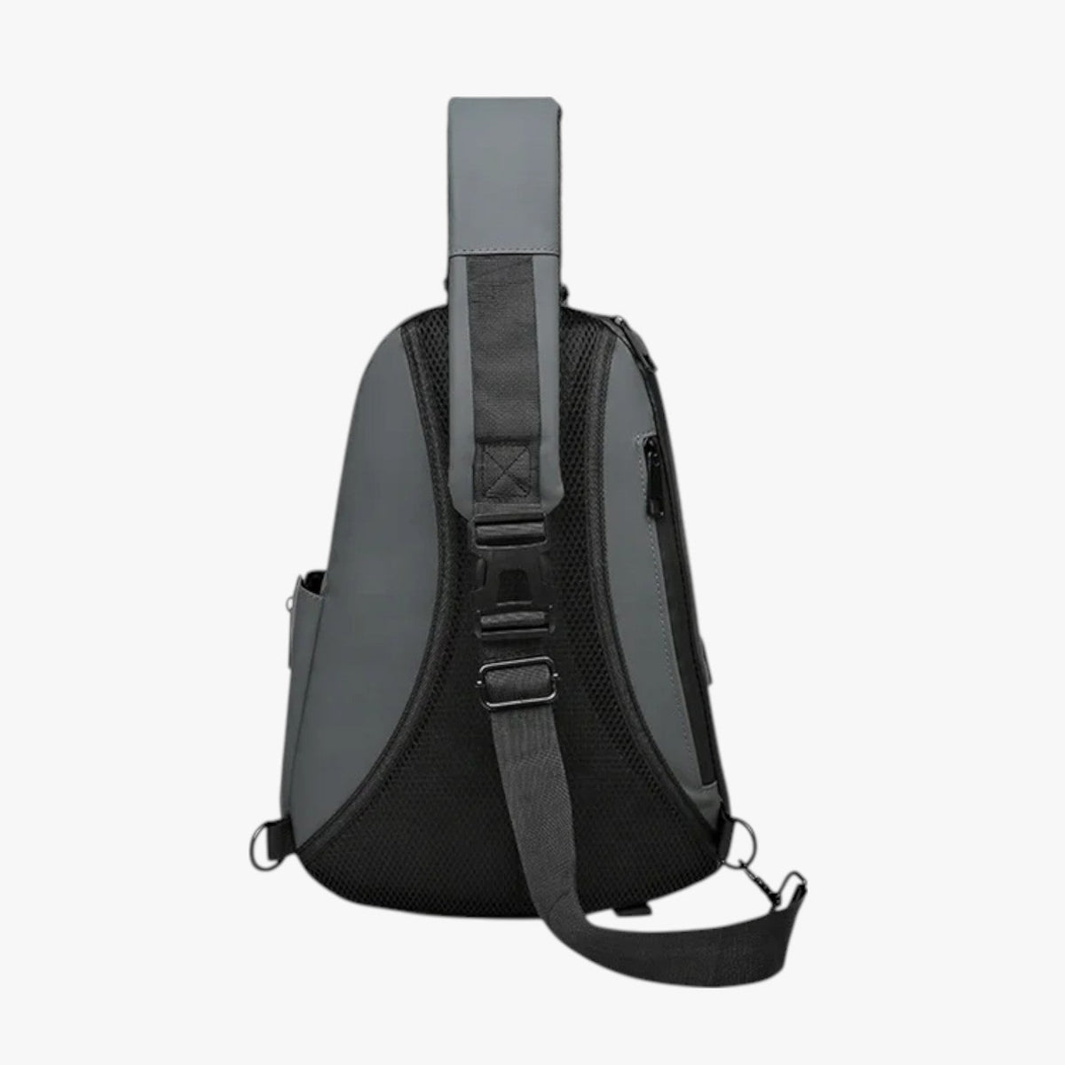 Water-Repellent Sling Shoulder Bag with External USB Port