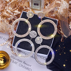 Oorhangers met cirkelvormige ring en zirkonia