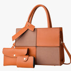 Retro Water-Repellent Large Tote Bag with Laptop Space