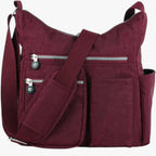 Waterafstotende nylon crossbodytas met RFID-blokkerend vak