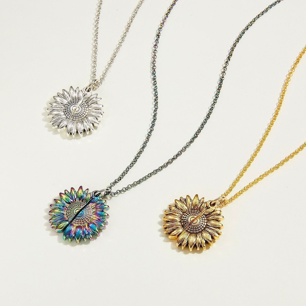 Ketting met zonnebloemhanger