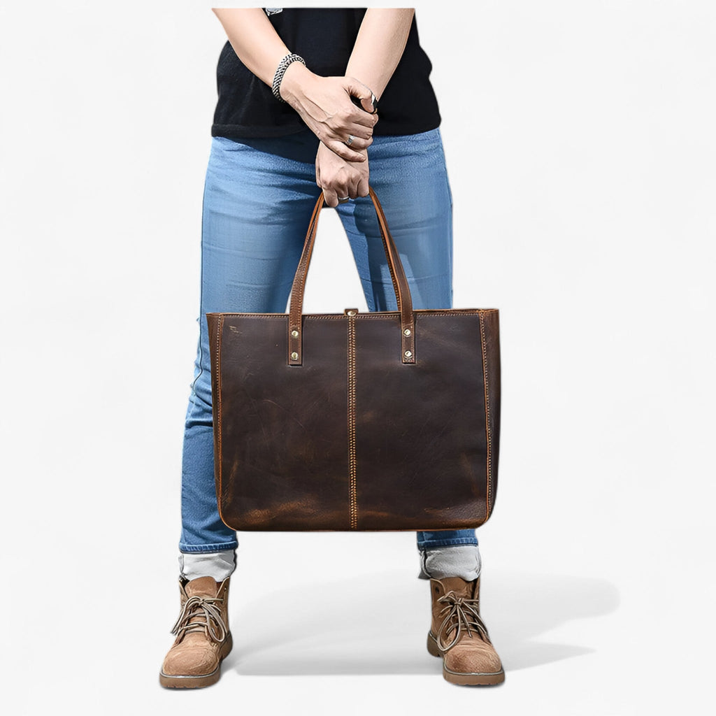 Women's Large-Capacity Vintage Leather Tote Bag