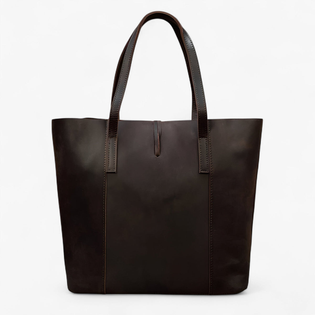 Genuine Leather Handbag with Detachable Clutch