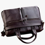 Men's Genuine Ox Leather Laptop Briefcase Shoulder Bag
