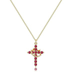 Cross and Crown Necklace in Many Finishes