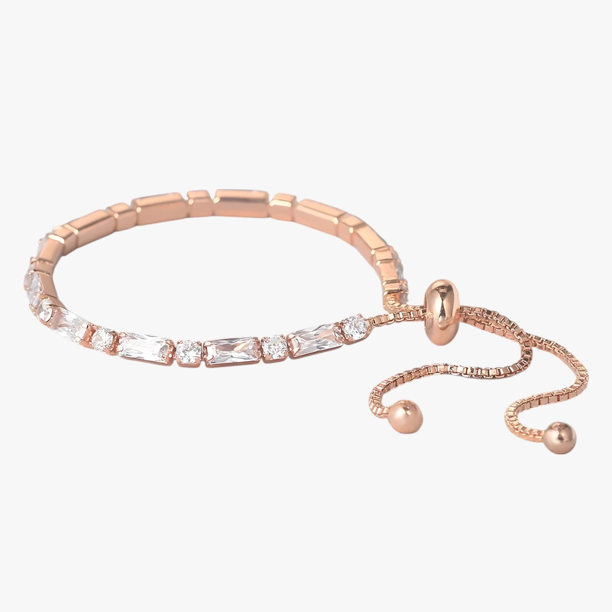 Geometric Open Cuff Bracelet with Zircon Detail
