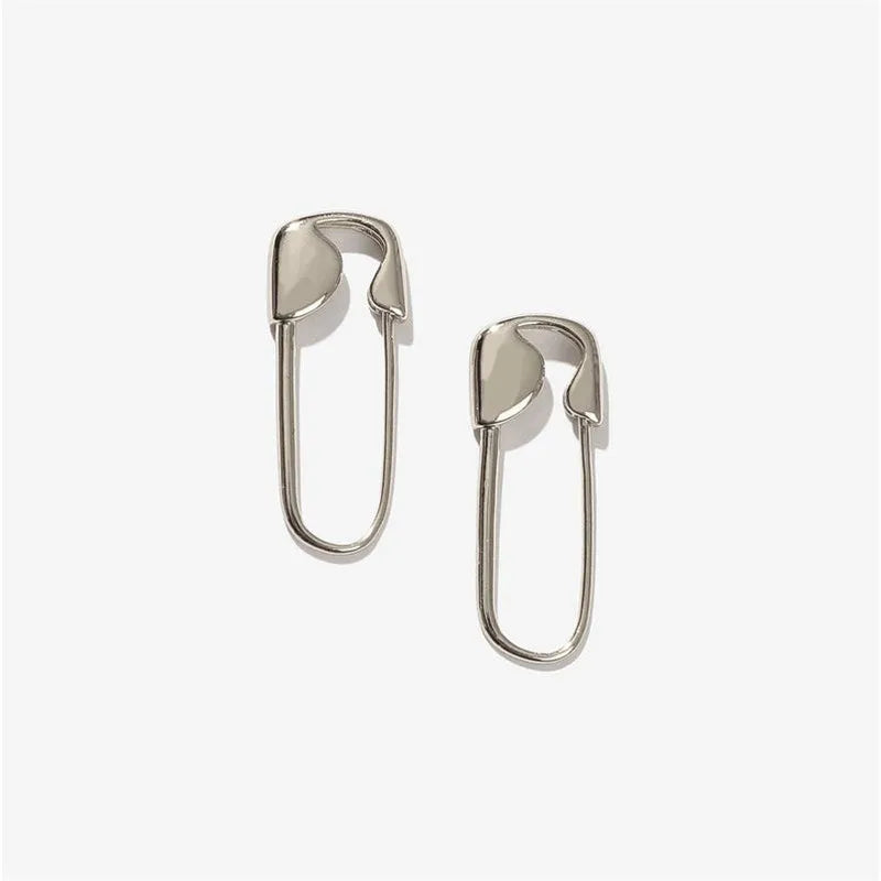 Curved Clip Earrings in Three Tones