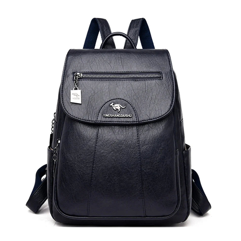Soft Premium Vintage Leather Travel Backpack