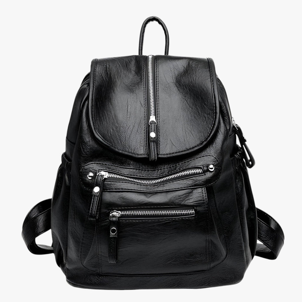 Soft Vintage-Style Leather Backpack for Women