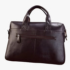 Men's Genuine Ox Leather Laptop Briefcase Shoulder Bag