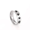 Handcrafted Stainless Steel Paw Print Ring