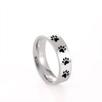 Handcrafted Stainless Steel Paw Print Ring