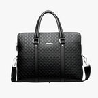 Ruime, hoogwaardige leren laptoptas voor heren