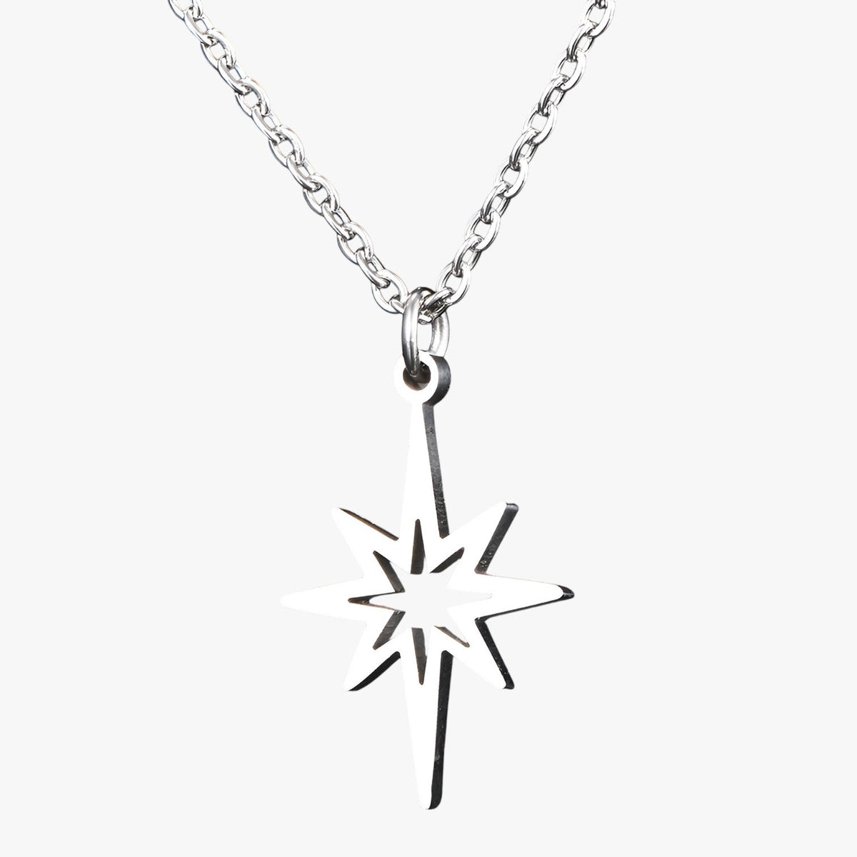 Ketting met sterhanger van roestvrij staal
