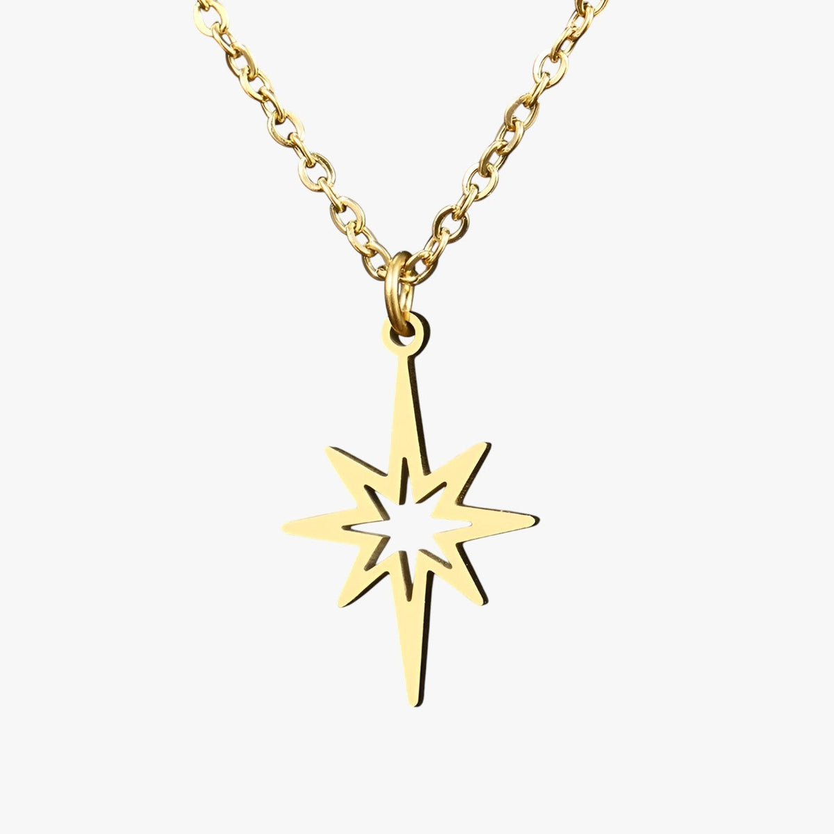 Ketting met sterhanger van roestvrij staal