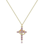 Cross and Crown Necklace in Many Finishes