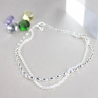 Silver-Tone Bracelet Set with Zirconia Stones