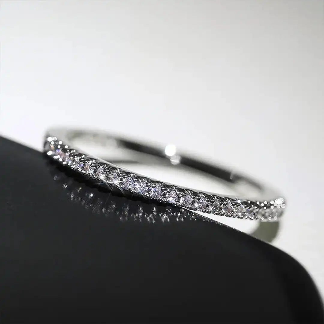 Minimalist Zirconia Ring in Three Metal Tones
