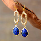 Lapis Lazuli Teardrop Drop Earrings