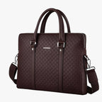 Ruime, hoogwaardige leren laptoptas voor heren