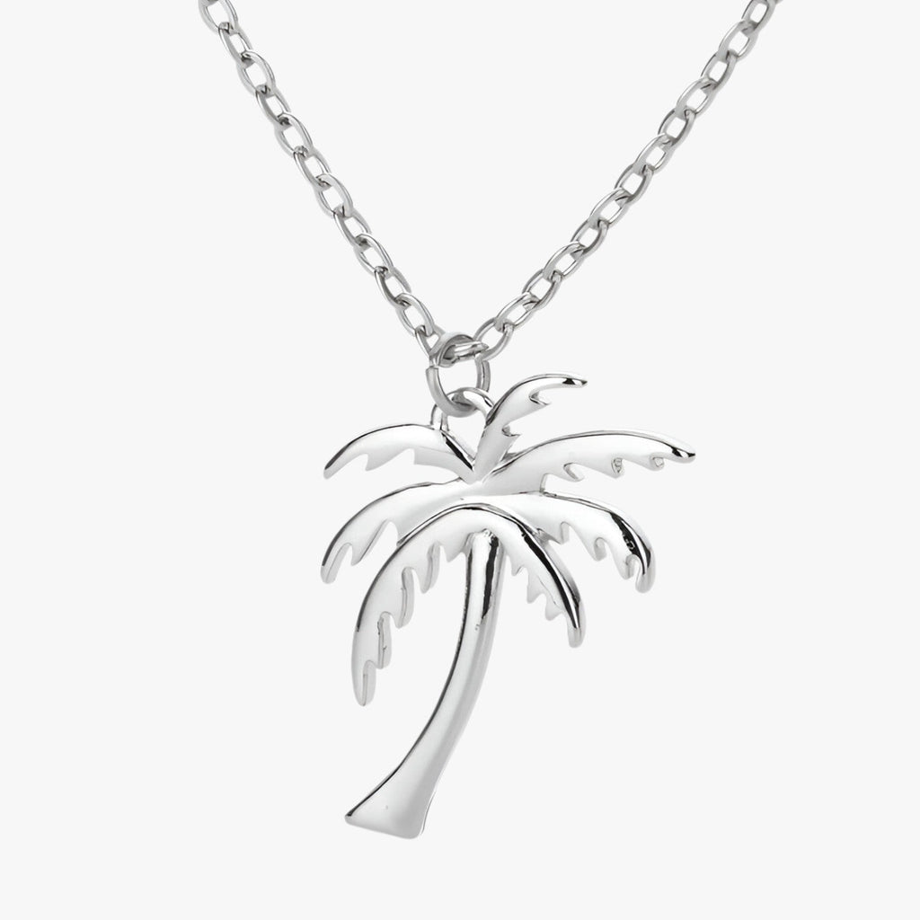 Ketting met palmboomhanger aan een fijne schakel