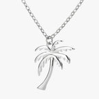Ketting met palmboomhanger aan een fijne schakel