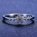 Snowflake Ring in 925 Sterling Silver