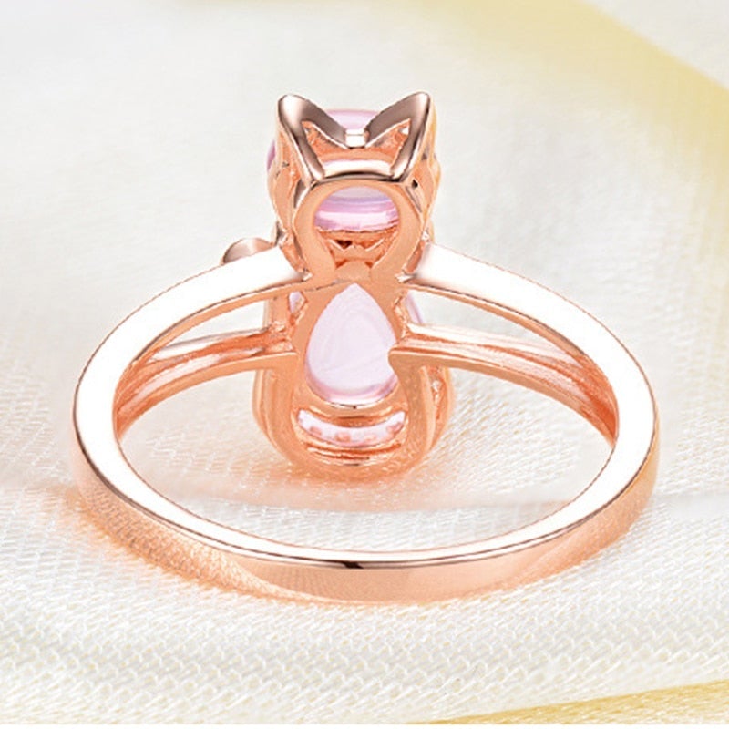Kattenring in roségoudkleur