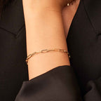 Venetian Link Bracelet in White Gold Tone