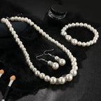 Pearl Necklace, Bracelet and Drop Earrings Collection