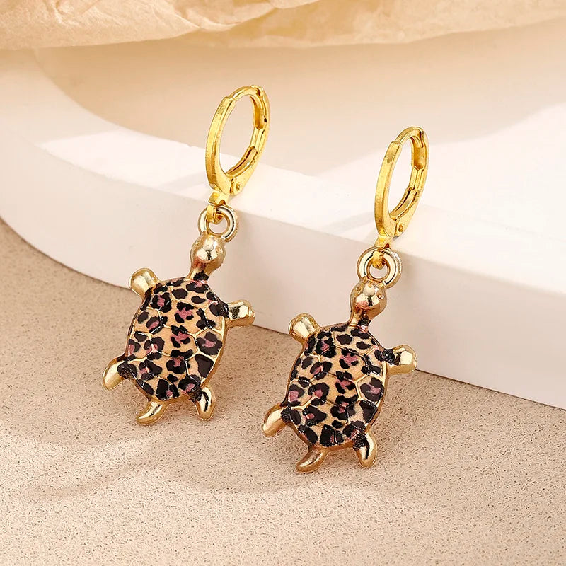 Sea Turtle Huggie Earrings