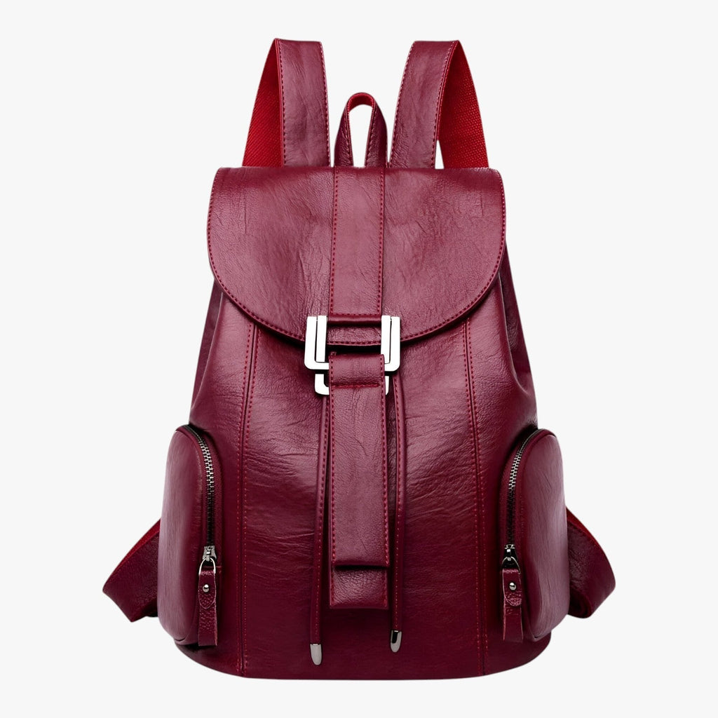 Large-Capacity Fashion Leather Backpack with Laptop Space