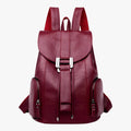 Large-Capacity Fashion Leather Backpack with Laptop Space