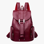 Large-Capacity Fashion Leather Backpack with Laptop Space