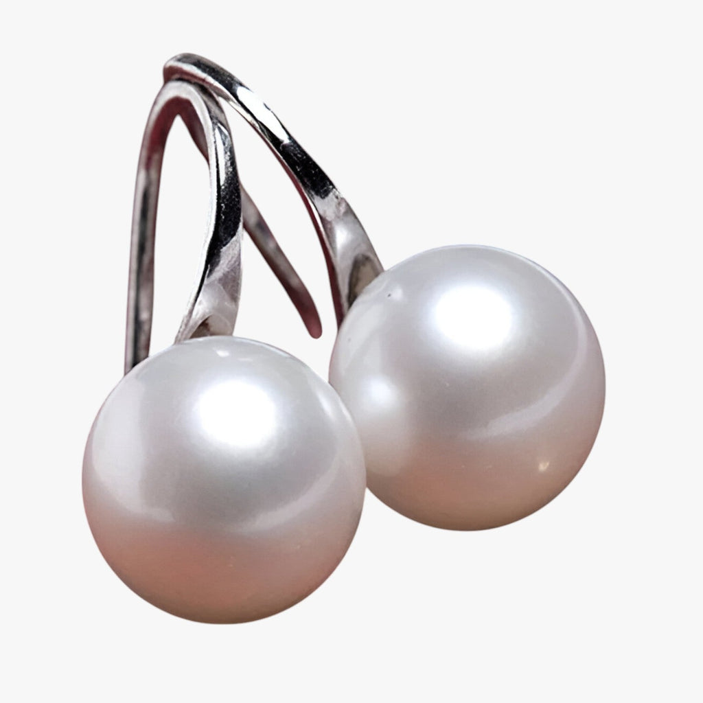 Pearl Earrings with Gold-Tone Setting