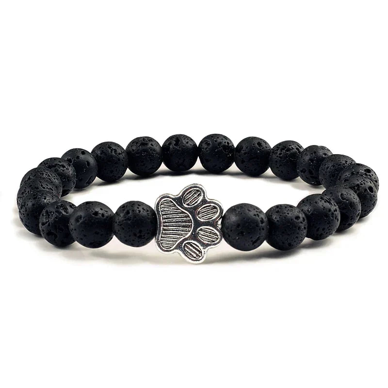 Beaded Paw Charm Bracelet in Many Colours