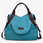 Large Soft Canvas Tote Bag with Front Pocket