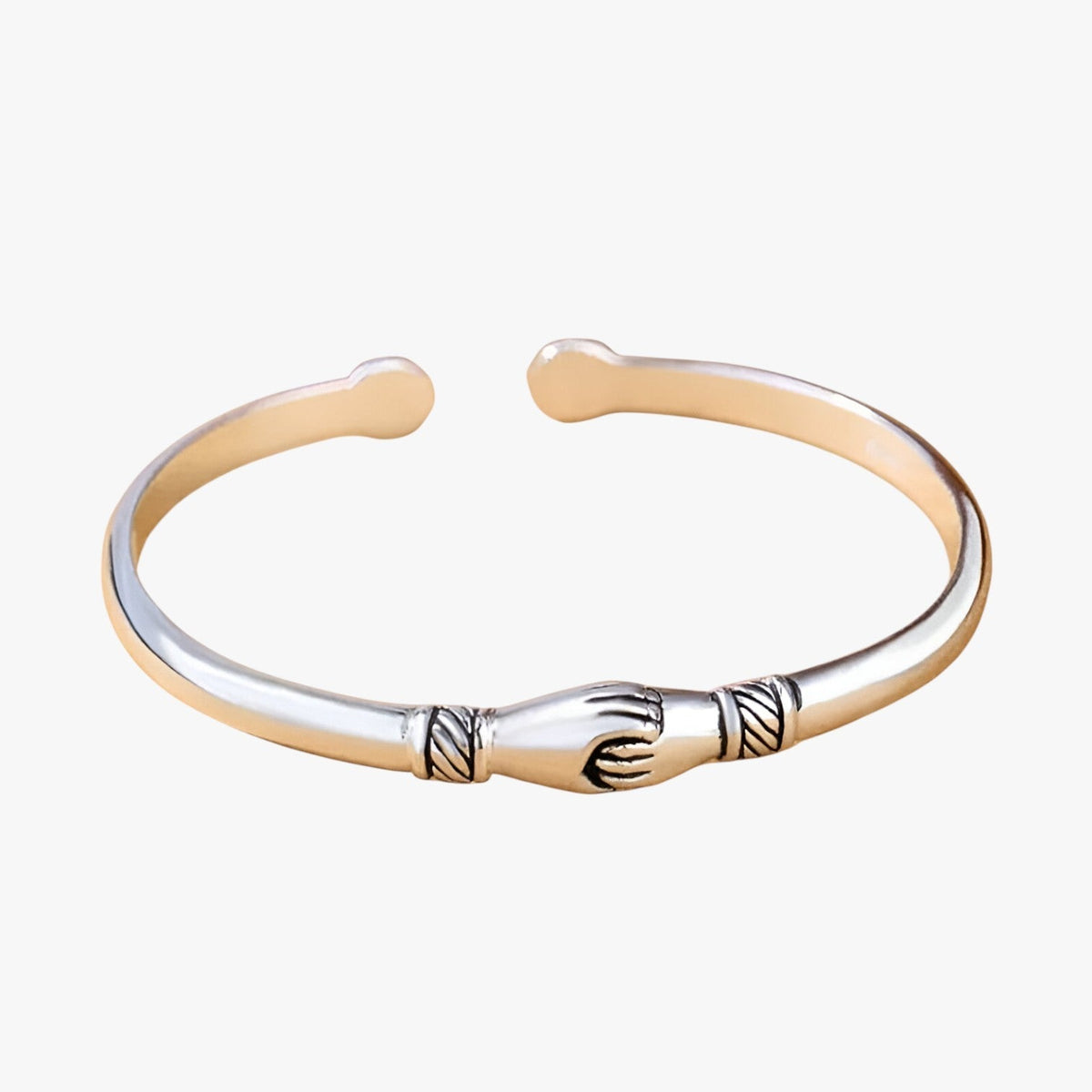 Retro Silver-Tone Friendship Bracelet, Soft Fit