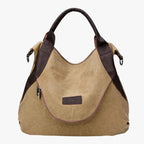 Large Soft Canvas Tote Bag with Front Pocket