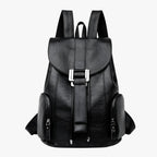 Large-Capacity Fashion Leather Backpack with Laptop Space