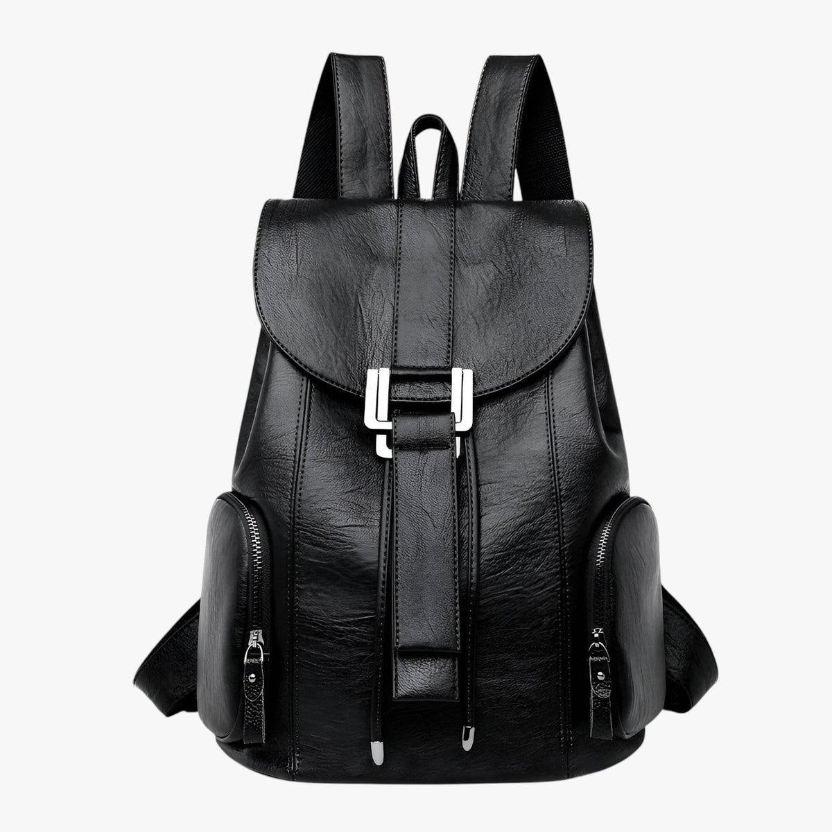 Large-Capacity Fashion Leather Backpack with Laptop Space
