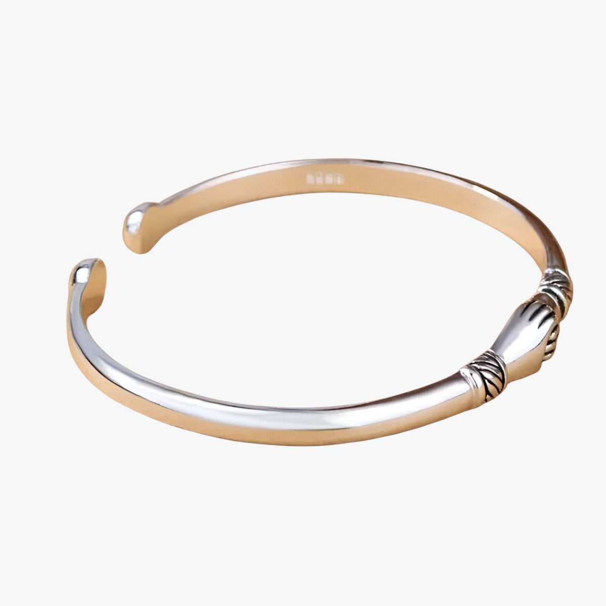 Retro Silver-Tone Friendship Bracelet, Soft Fit