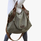 Large Soft Canvas Tote Bag with Front Pocket