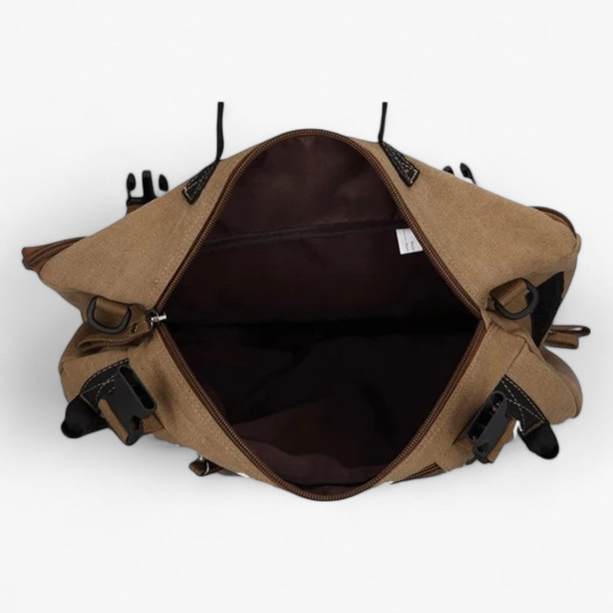 Large Waterproof Camping and Hiking Backpack in Coyote Brown